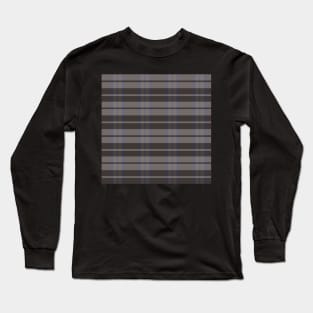 Dark Academia Aesthetic Daviana 1 Hand Drawn Textured Plaid Pattern Long Sleeve T-Shirt